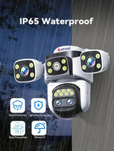 GuardPro FourLens Outdoor WiFi6 Security Cam - 20MP 10X Zoom Auto Tracking Pro X