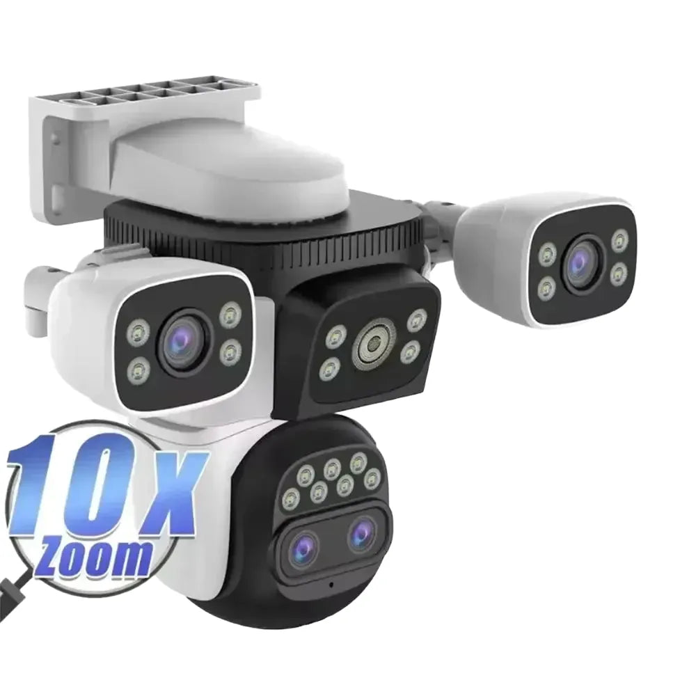 GuardPro FourLens Outdoor WiFi6 Security Cam - 20MP 10X Zoom Auto Tracking Pro X