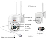 Hipro 4MP PTZ WIFI IP Camera - Outdoor 4x Digital Zoom 1080P CCTV Surveillance