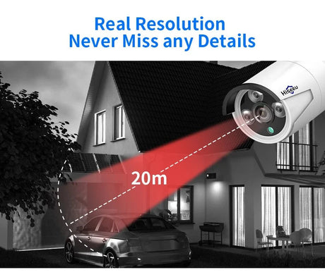Hiseeu 5MP Audio IP Security Camera Outdoor PoE H265 IP66 Waterproof Cameras - Pro
