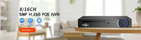 Hiseeu 5MP Audio IP Security Camera Outdoor PoE H265 IP66 Waterproof Cameras - Pro