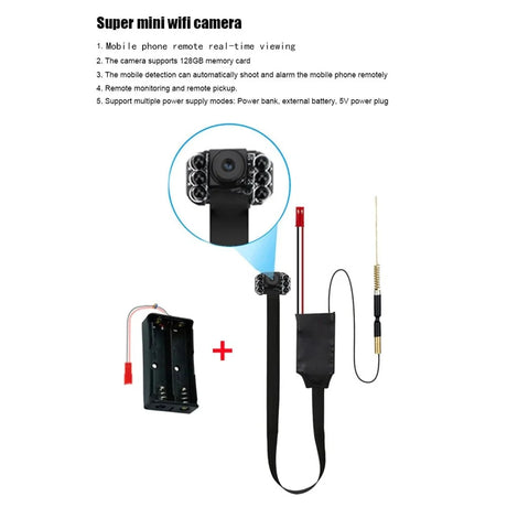 HomeGuard Mini WiFi Camera - 1080P Full HD Night Vision Remote Monitoring Pro AI