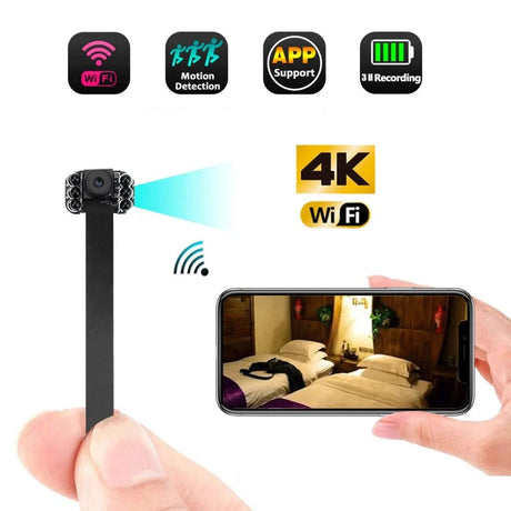 HomeGuard Mini WiFi Camera - 1080P Full HD Night Vision Remote Monitoring Pro AI