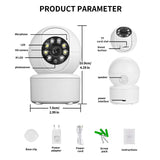 ICSEE 1080P WiFi Security Camera Auto Tracking Night Vision Ultra - Night Vision
