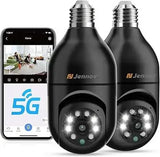 Jennov 2K WiFi Light Bulb Security Cameras Outdoor Indoor Bundle Safety First