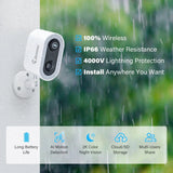 Jennov 5MP Battery Security Camera With Color Night Vision And 2 Way Audio