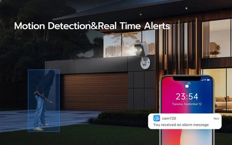 JOOAN 3MP Outdoor WiFi Camera Motion Alerts With Two Way Audio Night Vision