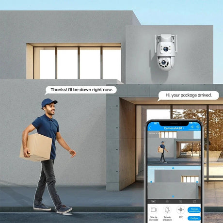 Jooan 4K 8MP Outdoor PTZ Camera - 5G WiFi Dual Lens AI Tracking For Clear Nights