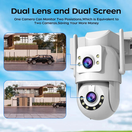 Jooan 4K 8MP Outdoor PTZ Camera - 5G WiFi Dual Lens AI Tracking For Clear Nights