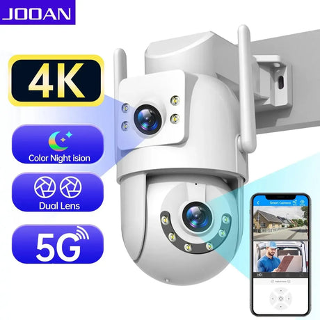 Jooan 4K 8MP Outdoor PTZ Camera - 5G WiFi Dual Lens AI Tracking For Clear Nights