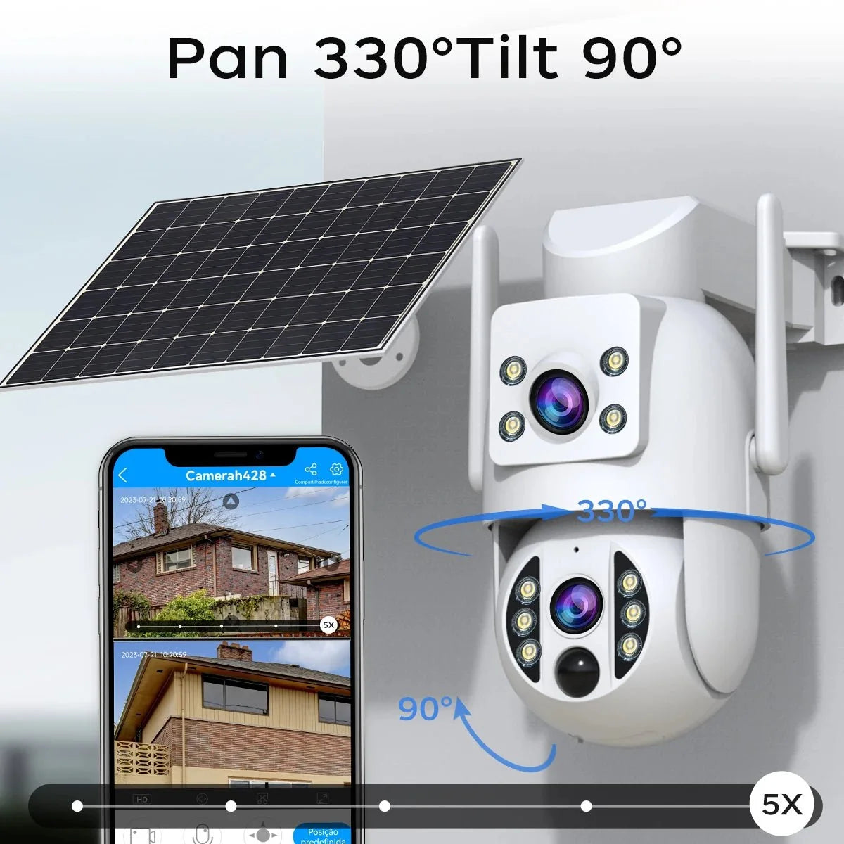 JOOAN 4K Solar Wireless Outdoor Dual Lens Camera - Self Powered Security Systems