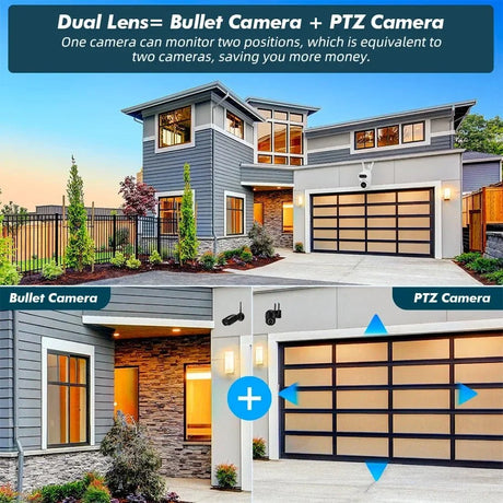 KERUI Outdoor 10MP 5K HD Dual Lens WiFi IP Camera PTZ - AI Motion Detection Plus