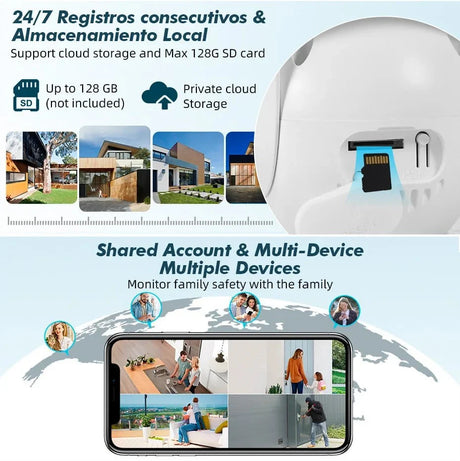 KERUI Outdoor 10MP 5K HD Dual Lens WiFi IP Camera PTZ - AI Motion Detection Plus