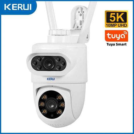 KERUI Outdoor 10MP 5K HD Dual Lens WiFi IP Camera PTZ - AI Motion Detection Plus