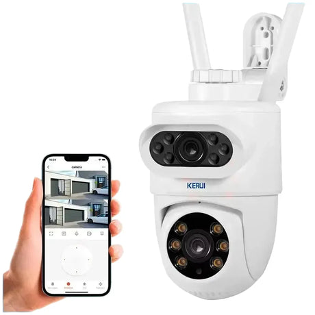 KERUI Outdoor 10MP 5K HD Dual Lens WiFi IP Camera PTZ - AI Motion Detection Plus