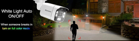 Keview 8MP 4K PoE Outdoor IP Camera - Dual Lens BulletCam Surveillance H265 IP66