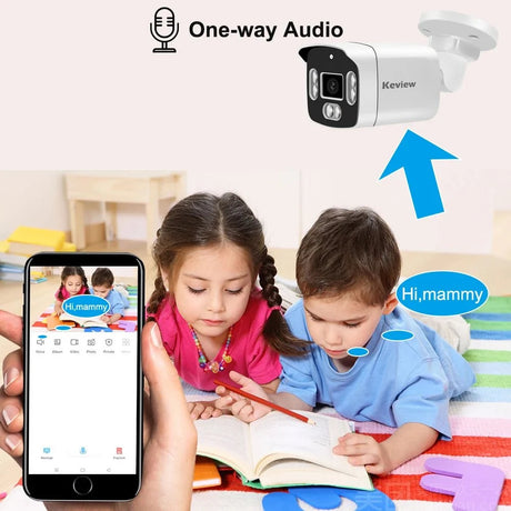 Keview 8MP 4K PoE Outdoor IP Camera - Dual Lens BulletCam Surveillance H265 IP66