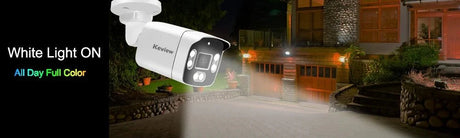 Keview 8MP 4K PoE Outdoor IP Camera - Dual Lens BulletCam Surveillance H265 IP66