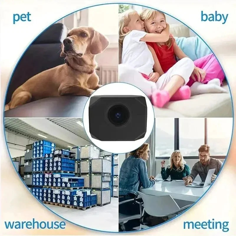 Lenovo 1080P Mini WiFi Camera Remote Monitoring Portable Easy Setup
