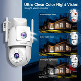 Lenovo 4K Dual Lens Outdoor PTZ WiFi Surveillance Camera - Auto Tracking Security