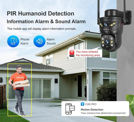 LS Vision 4G WiFi Outdoor Solar Camera - 8MP Dual Lens Night Vision WaterproofCCTV