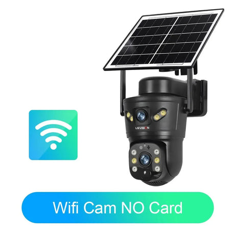 LS Vision 4G WiFi Outdoor Solar Camera - 8MP Dual Lens Night Vision WaterproofCCTV