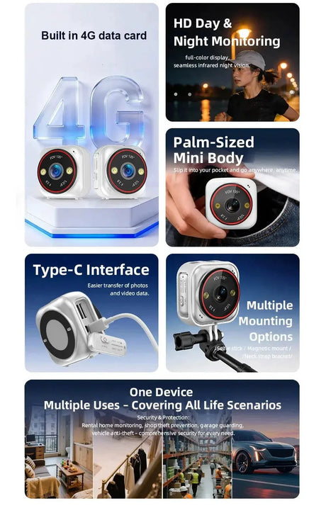 LS Vision Mini 4G Camera AI Human Detection Outdoor Home Security On Guard