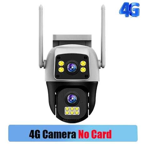 LumenGuard 8MP Dual Lens 4G Outdoor Camera PTZ Surveillance With AI Detection HD