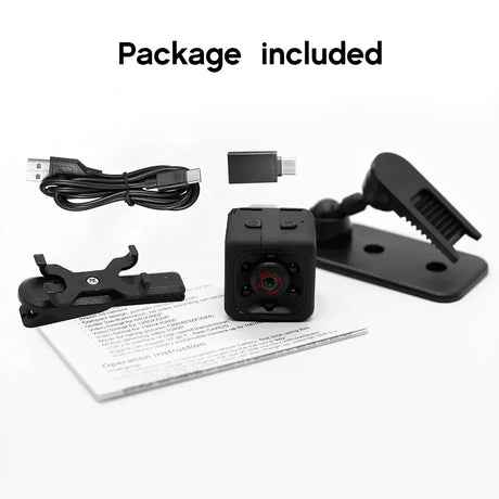 Mini 1080P Nanny Cam Night Vision Motion Activated Indoor Outdoor Security