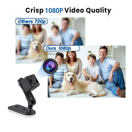 Mini 1080P Nanny Cam Night Vision Motion Activated Indoor Outdoor Security