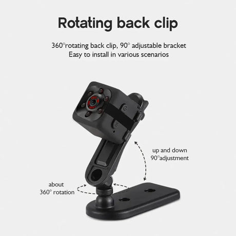 Mini 1080P Nanny Cam Night Vision Motion Activated Indoor Outdoor Security