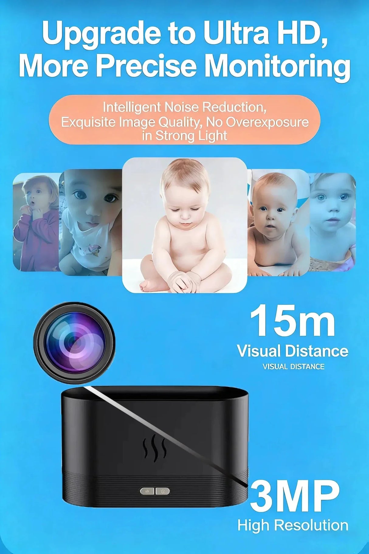 Mini Camera Full HD 1080P WiFi Home Monitor with Humidifier and Night Vision Pro