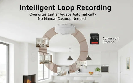 Mini Security Camera 1080P HD With WiFi Motion Detection Ceiling Mount Always On