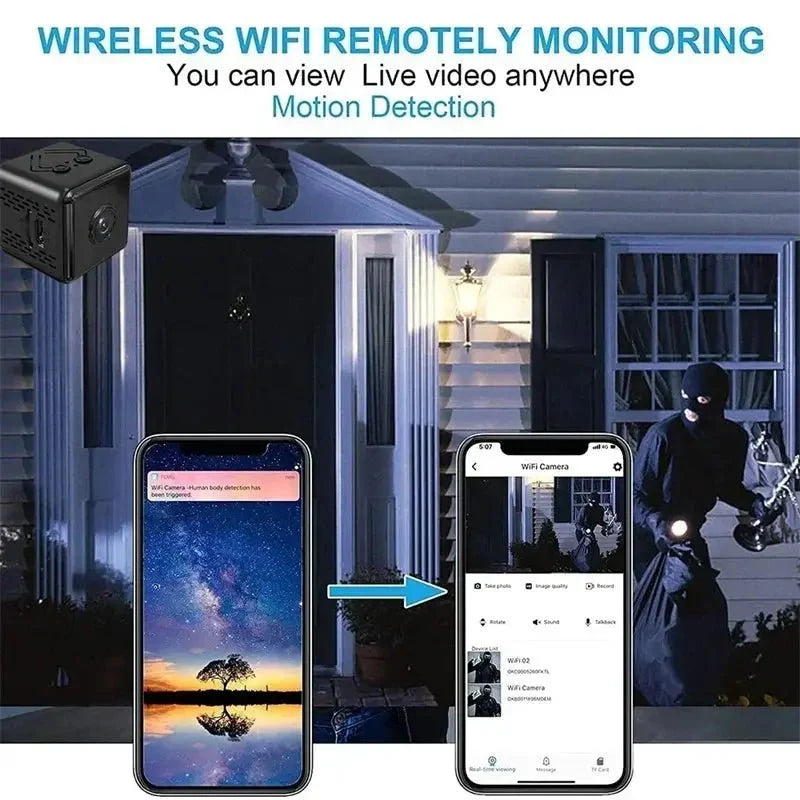 Mini WiFi Camera 4K Full HD Night Vision Hidden Cam With Motion Detection