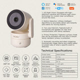 MOES Tuya WiFi Indoor Pan/Tilt Camera - 4MP HD Night Vision Panoramic Patrol Pro
