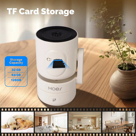 MOES Tuya WiFi Indoor Pan/Tilt Camera - 4MP HD Night Vision Panoramic Patrol Pro