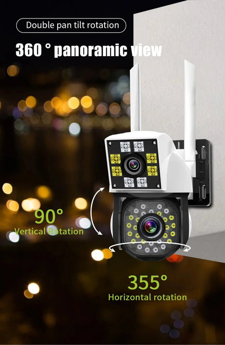 Neye Dual Lens Wireless Outdoor Camera - 1080P HD Security Surveillance Pro Line