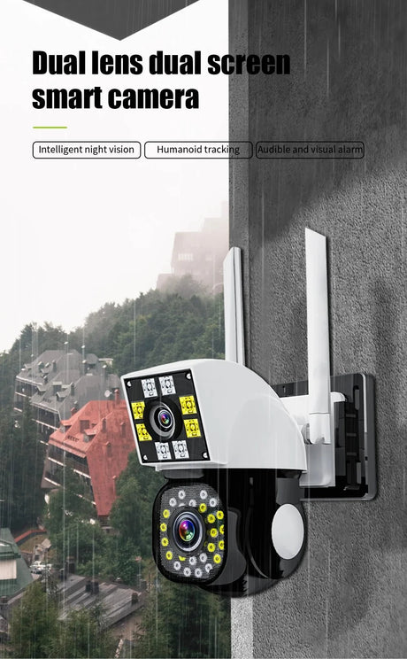 Neye Dual Lens Wireless Outdoor Camera - 1080P HD Security Surveillance Pro Line