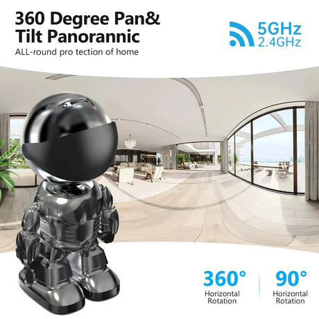 Noahtec Smart Robot Camera WiFi 1080P Night Vision Two Way Audio Auto Tracking