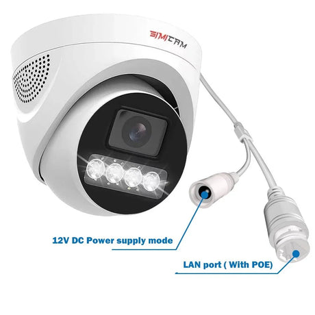NovaGuard 4K PoE Dome Camera IP Onvif H.265 - Color Night Vision Clarity With AI