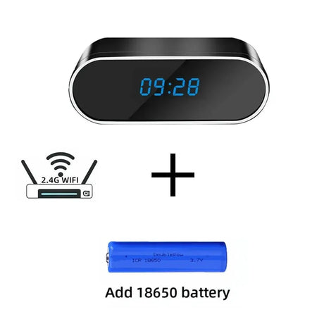 OPUYYM 4K Wireless Clock Camera Night Vision Motion Detection WiFi Always Safe