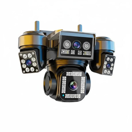ESCAPION 10K 20MP 4 Lens WiFi Security Camera 360 PTZ 16X Zoom IP66 Waterproof Pro