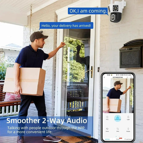 Outdoor AI Security Camera With 6K Surveillance Tracking