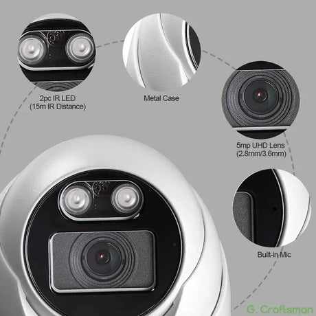 AI Enhanced XMeye Indoor PoE IP Camera Night Vision