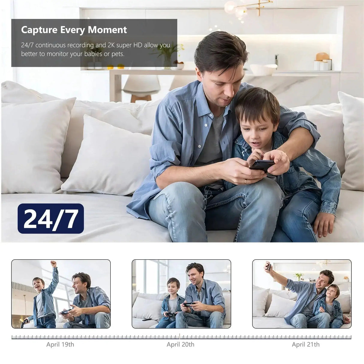 FEISDA 4K AI Smart Wireless Indoor Security Camera