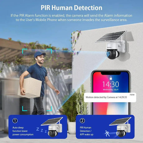 Solar Powered Outdoor Wireless Security Camera Weatherproof