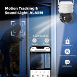 ESCAPION Tuya SmartLife Solar 4G PTZ CCTV Camera 3MP Battery Outdoor Security Pro