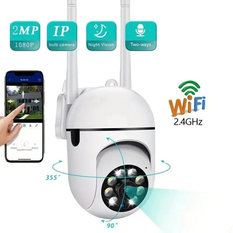 SecureHome 8MP WiFi Security Camera - PTZ Night Vision Motion Detection For Home