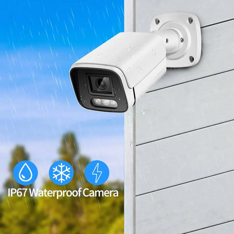 SecureVision 4K 8MP IP PoE Outdoor Bullet Camera - Color Night Vision H265 4KCam