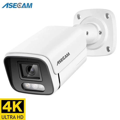 SecureVision 4K 8MP IP PoE Outdoor Bullet Camera - Color Night Vision H265 4KCam